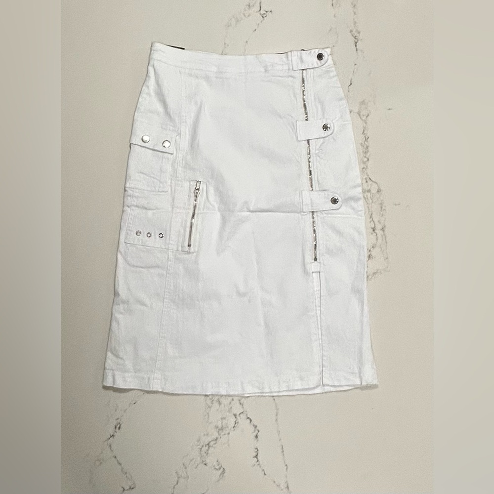 NEW EXOCET JEANS White Denim Skirt 5/6
